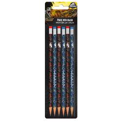 PENCIL WITH RUBBER JURASSIC BLISTER 6PCS