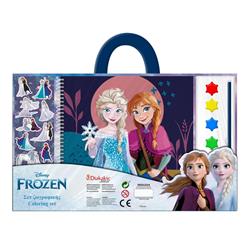 COLORING SET WITH WATER COLORS FROZEN 2
