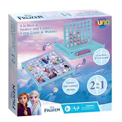 TABLE BOARD GAME 4 IN A ROW & SNAKES FROZEN 29X29X6CM