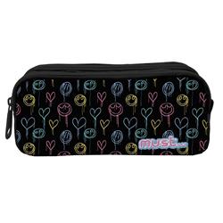 PENCIL CASE MUST ENERGY 21Χ6Χ9 2ZIPPERS MELTED HEART