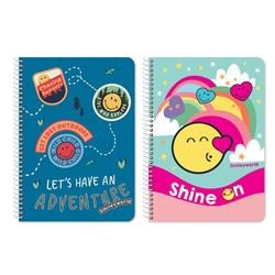 SPIRAL NOTEBOOK 17X25 2SUBS  60SH  SMILEY