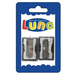 BLISTER METAL SHARPENERS WT SPARE BLADE IN BOX 2PCS LUNA