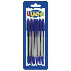 Στυλό Luna Μπλε σε Blister 6 Τμχ.