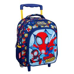 BACKPACK TROLLEY 27Χ10Χ31 2CASES SPIDEY AND HIS AMAZING FRIENDS
