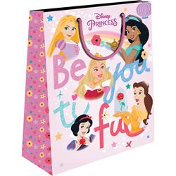 PAPER GIFT BAG 18X11X23 PRINCESS WITH GLITTER 2DESIGNS N