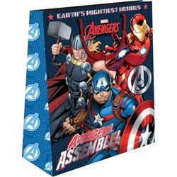 PAPER GIFT BAG 26X12X32 AVENGERS WITH FOIL 2DESIGNS N