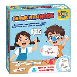 TABLE BOARD GAME DRAWS WITH NOSE 27X27X5CM LUNA
