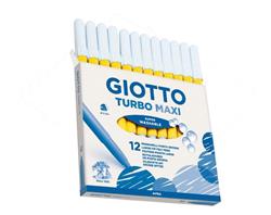 GIOTTO TURBO MAXI Cardboard Box 12 pcs – sky blue