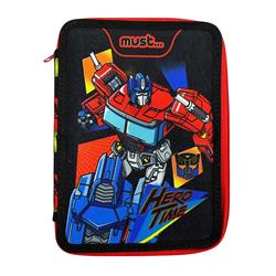 DOUBLE DECKER PENCIL CASE FILLED 15X5X21 TRANSFORMERS HERO TIME
