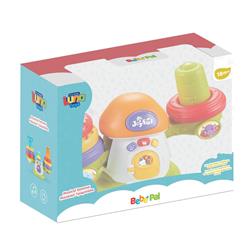 Τραμπάλα με ζωάκια Luna Toys με μουσική και φως 30x11,4x22 εκ. 2 Σχέδια