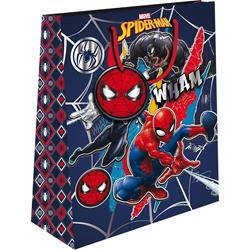 PAPER GIFT BAG 26X12X32 SPIDERMAN WITH FOIL 2DESIGNS