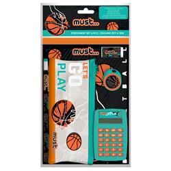 STATIONERY SET WITH CALCULATOR 6PCS MUST ΒΟΥ