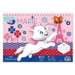 PAINTING BLOCK MARIE CAT 23X33 40SH  STICKERS-STENCIL-2 COLORING PG  2DESIGNS.