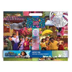 ART PAD 40 SHEETS WITH STICKERS AND 3 CRAYONS ENCANTO