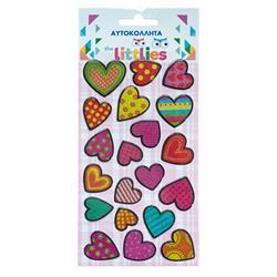 STICKERS 10X22CM HEARTS THE LITTLIES
