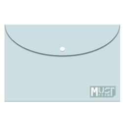 FOLDER WITH BUTTON A4 MUST PASTEL BLUE