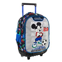 BACKPACK TROLLEY GLOW IN THE DARK 34X20X45 3CASES MICKEY GAME DAY
