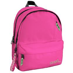 BACKPACK MUST MONOCHROME PLUS 32X19X42 4CASES PINK FLUO 900D RPET