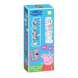 HEIGHT COLORING PUZZLE 25PCS 95X30CM PEPPA