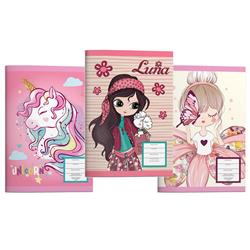 STICHED NOTEBOOK A4 MUST 40SH 3DESIGNS GIRL