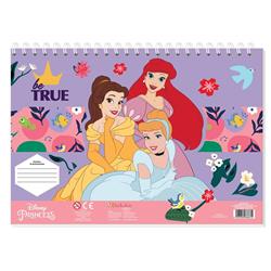 PAINTING BLOCK PRINCESS 23X33 40SH  STICKERS-STENCIL-2 COLORING PG  2DESIGNS.