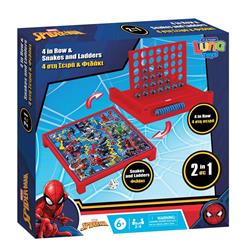 TABLE BOARD GAME 4 IN A ROW & SNAKES SPIDERMAN 29X29X6CM