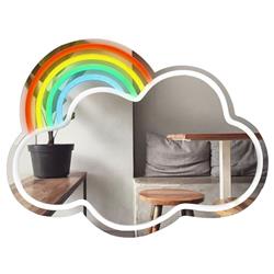 MIRROR NEON LIGHT RAINBOW CLOUD 43X33.5 MOOD