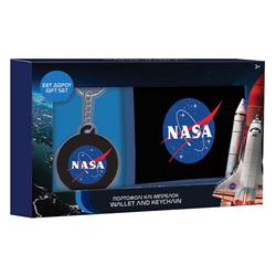Πορτοφόλι NASA με μπρελόκ σετ δώρου 18x12 εκ.