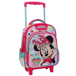 BACKPACK TROLLEY 27Χ10Χ31 2CASES MINNIE I LOVE RAINBOW