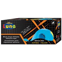 YELLO ROLL STICKY NOTES 50MMX8M WITH WHALE BASE LUNA