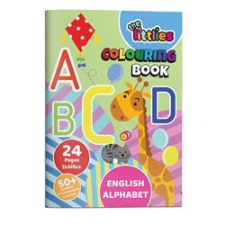 COLOURING BOOK A4 24PAGES ENGLISH ALPHABET THE LITTLES