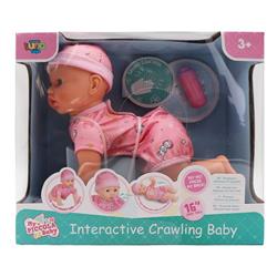 BABY DOLL 40CM INTERACTIVE THAT CRAWLS LUNA