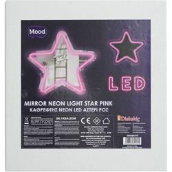 ΚΑΘΡΕΦΤΗΣ NEON LED ΑΣΤΕΡΙ ΡΟΖ 25,7X24,2 MOOD