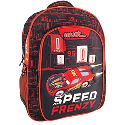 Σχολική Τσάντα Πλάτης Δημοτικού Disney Cars Speed Frenzy Must 3 Θήκες