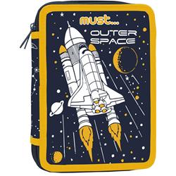 DOUBLE DECKER PENCIL CASE FILLED MUST 15X5X21 OUTER SPACE
