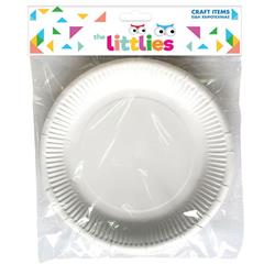 WHITE CRAFT PAPER PLATE 23CM 6PCS THE LITTLES