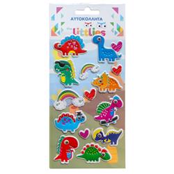 STICKERS 10X22CM DINOSAURS WITH EYES THE LITTLIES