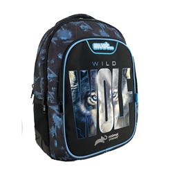BACKPACK 32X18X43 3CASES ANIMAL PLANET WILD WOLF