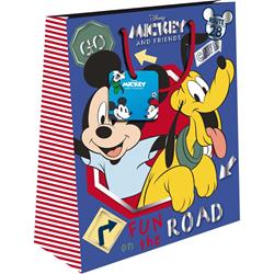 PAPER GIFT BAG 26X12X32 MICKEY/MINNIE WITH FOIL 2DESIGNS