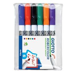 GIOTTO ROBERCOLOR Whiteboard marker - Medium Plastic Hangable pouch with 6 assorted colours