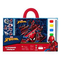 COLORING SET WITH WATER COLORS SPIDERMAN