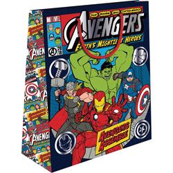 PAPER GIFT BAG 18X11X23 AVENGERS WITH FOIL 2DESIGNS N