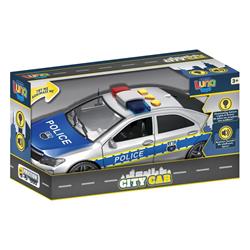 POLICE CAR1:14 SILVER FRICTION WITH SOUND AND LIGHT 30X13X16,5CM LUNA