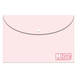 FOLDER WITH BUTTON A4 MUST PASTEL PINK