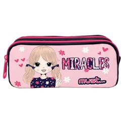 PENCIL CASE MUST ENERGY 21Χ6Χ9 2ZIPPERS MIRACLES
