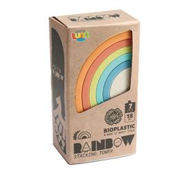 Πύργος Ουράνιο Τόξο Luna Toys από βιοδιασπώμενο σιτάρι 7 Τμχ. 5,5x8,3x5,5 εκ.