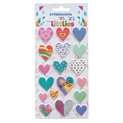 STICKERS 10X22CM HEARTS THE LITTLIES