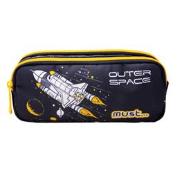PENCIL CASE MUST ENERGY 21Χ6Χ9 2ZIPPERS OUTER SPACE