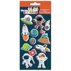 STICKERS PUFFY 10X22CM SPACE THE LITTLIES
