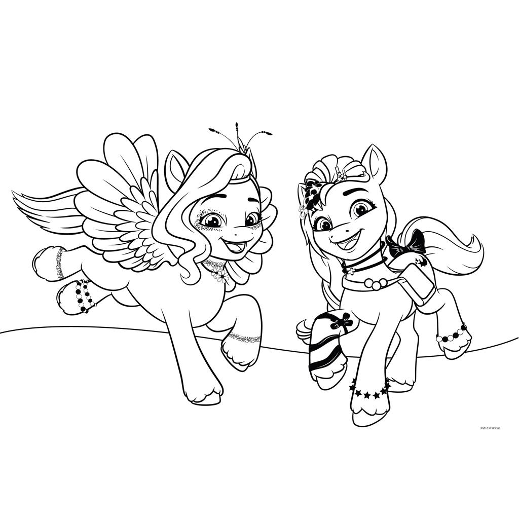 PAINTING BLOCK MY LITTLE PONY 23X33 40SH STICKERS-STENCIL-2 COLORING PG ...